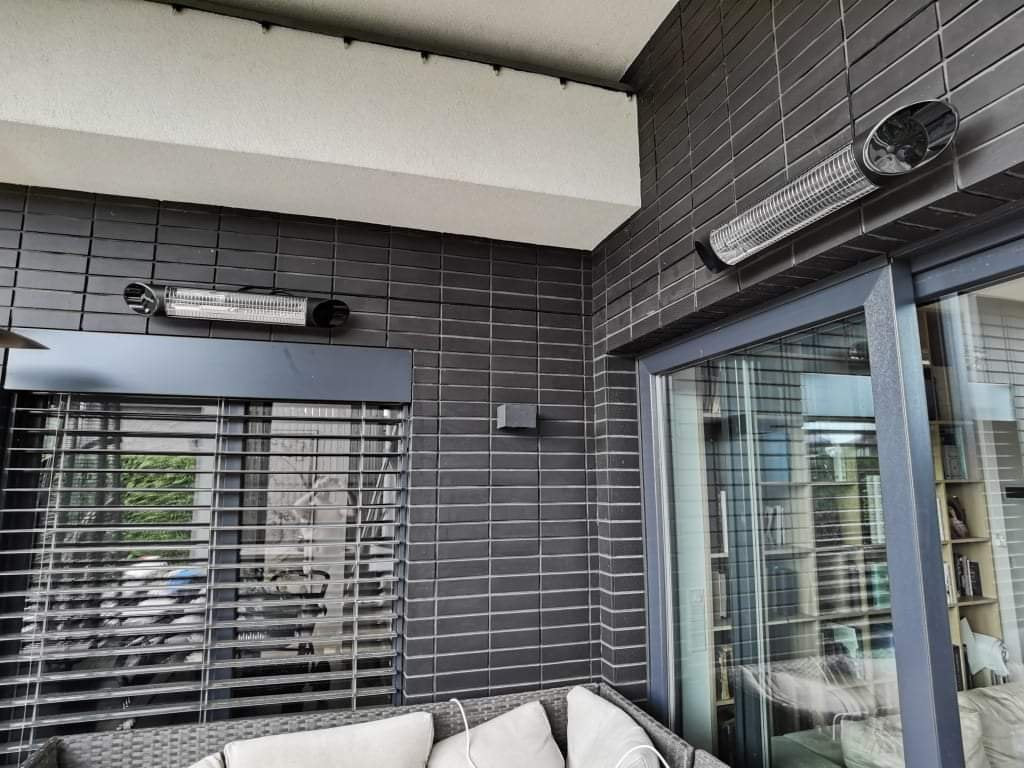 Kolfiber infraröd värmare Veito Blade S svart