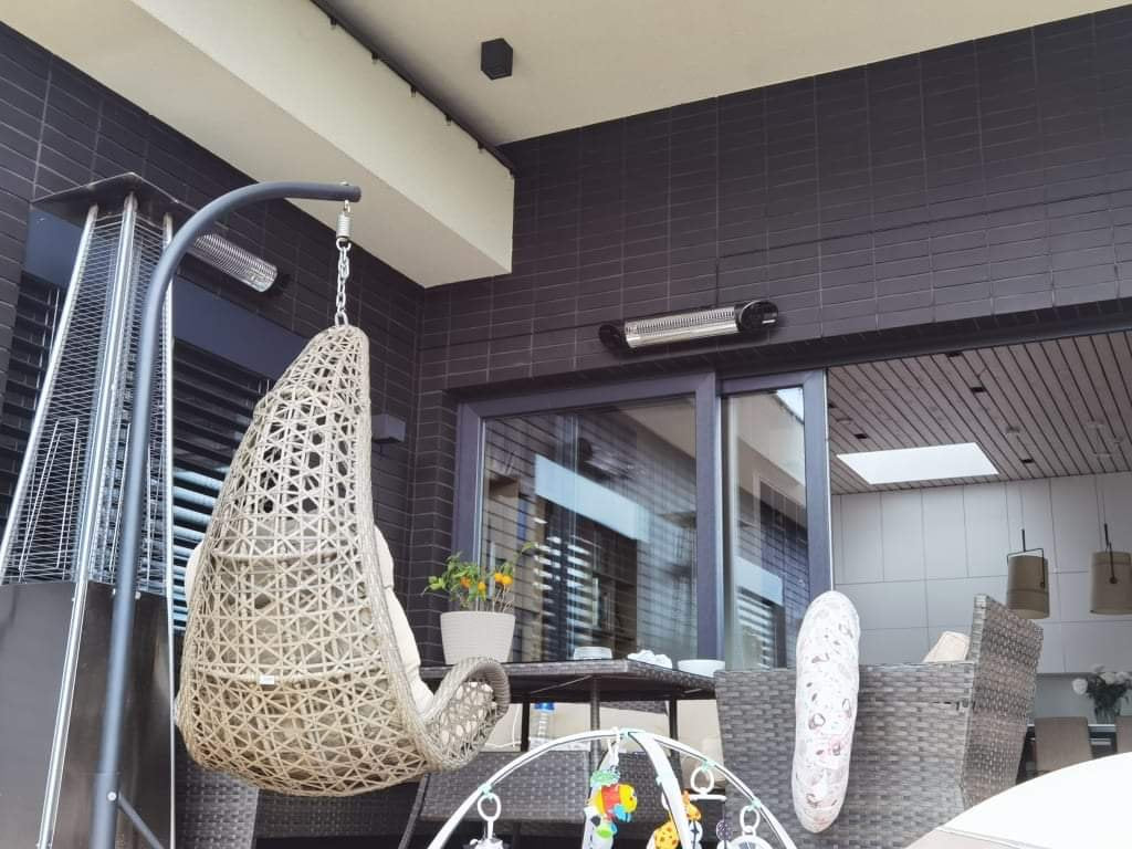 Kolfiber infraröd värmare Veito Blade S svart