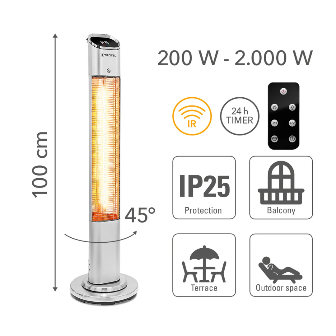 Kolfiber infraröd värmare Trotec IRS 2050 E
