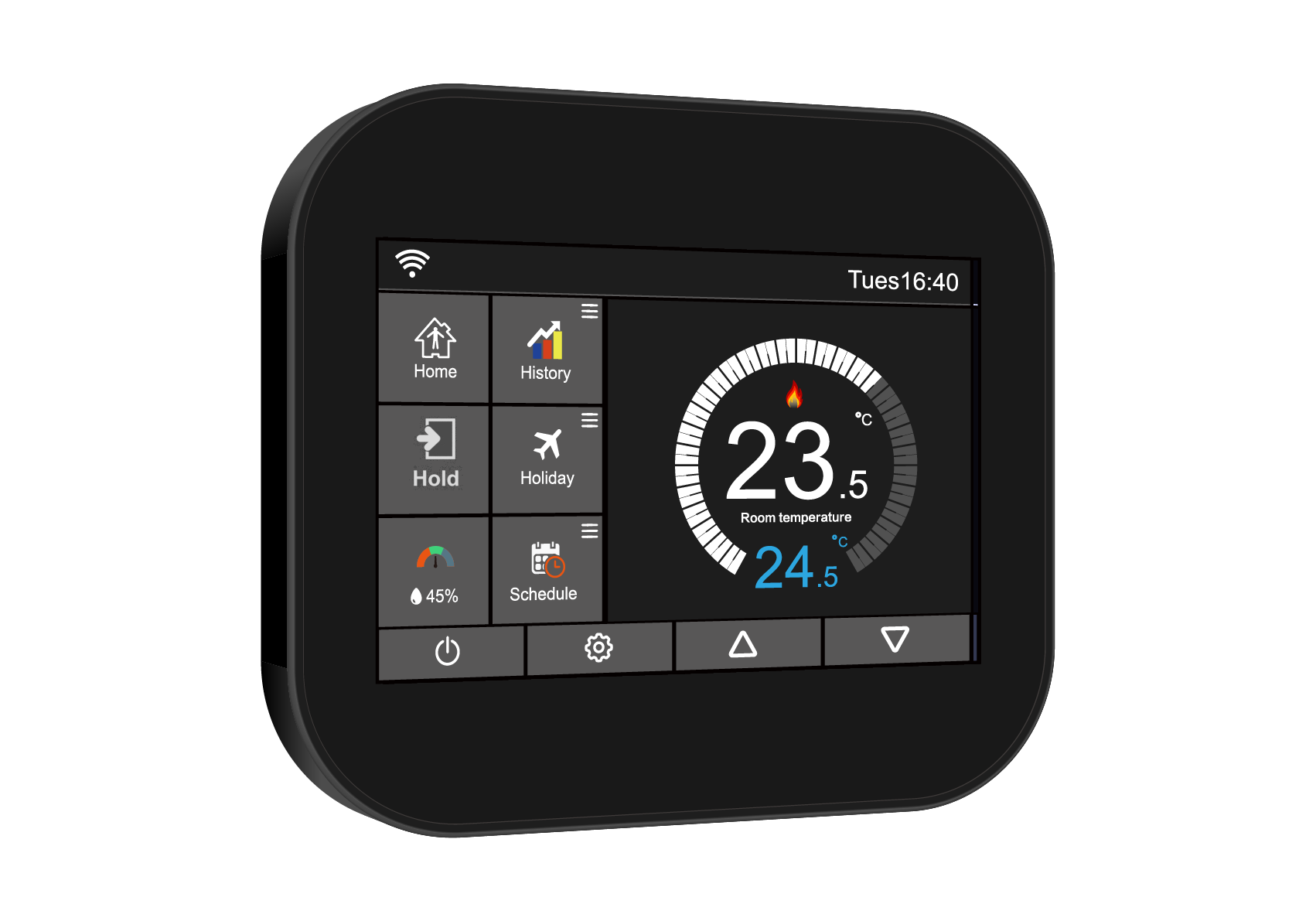 Elektronisk WiFi-termostat termoregulator WTH07.36 svart