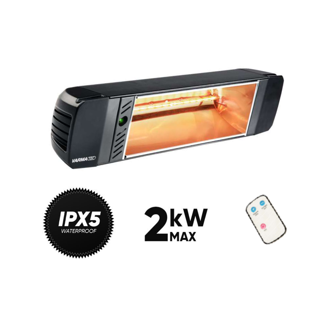 Halogen infraröd värmare VARMA 304 med fjärrkontroll