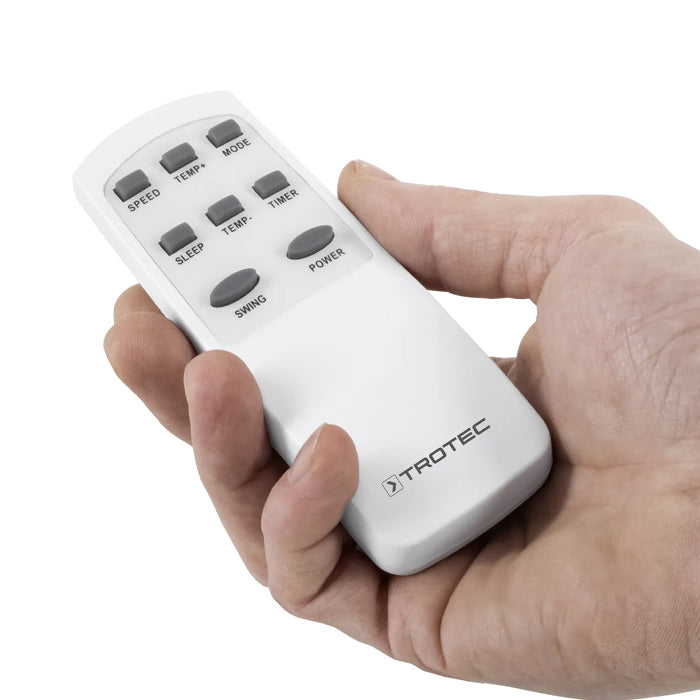 Mobil luftkonditionering Trotec PAC 3500 S och fönsterlist Trotec AirLock 100