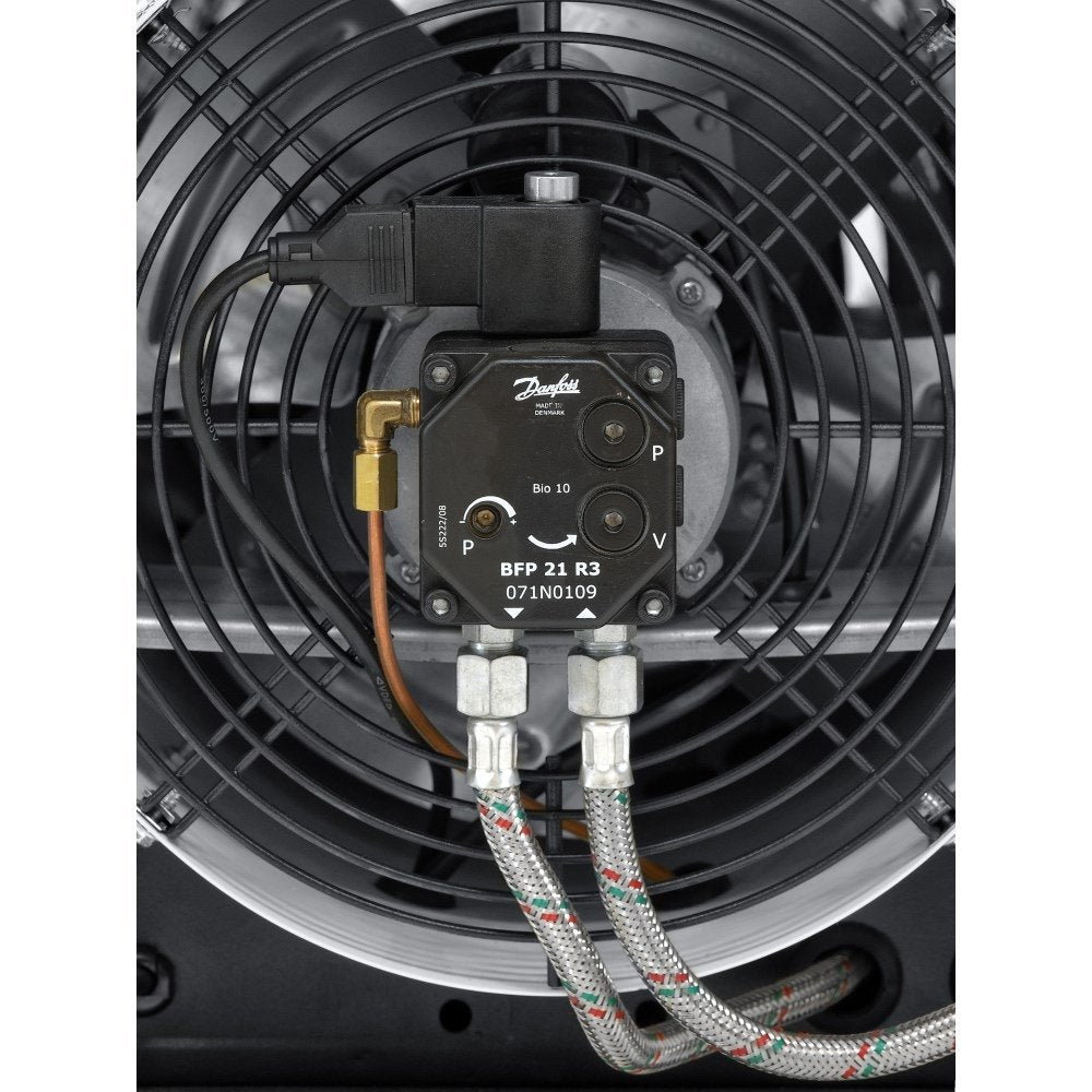 Indirekt brinnande diesel värmare Trotec IDE 30 med stor luftutlopp och skorsten system