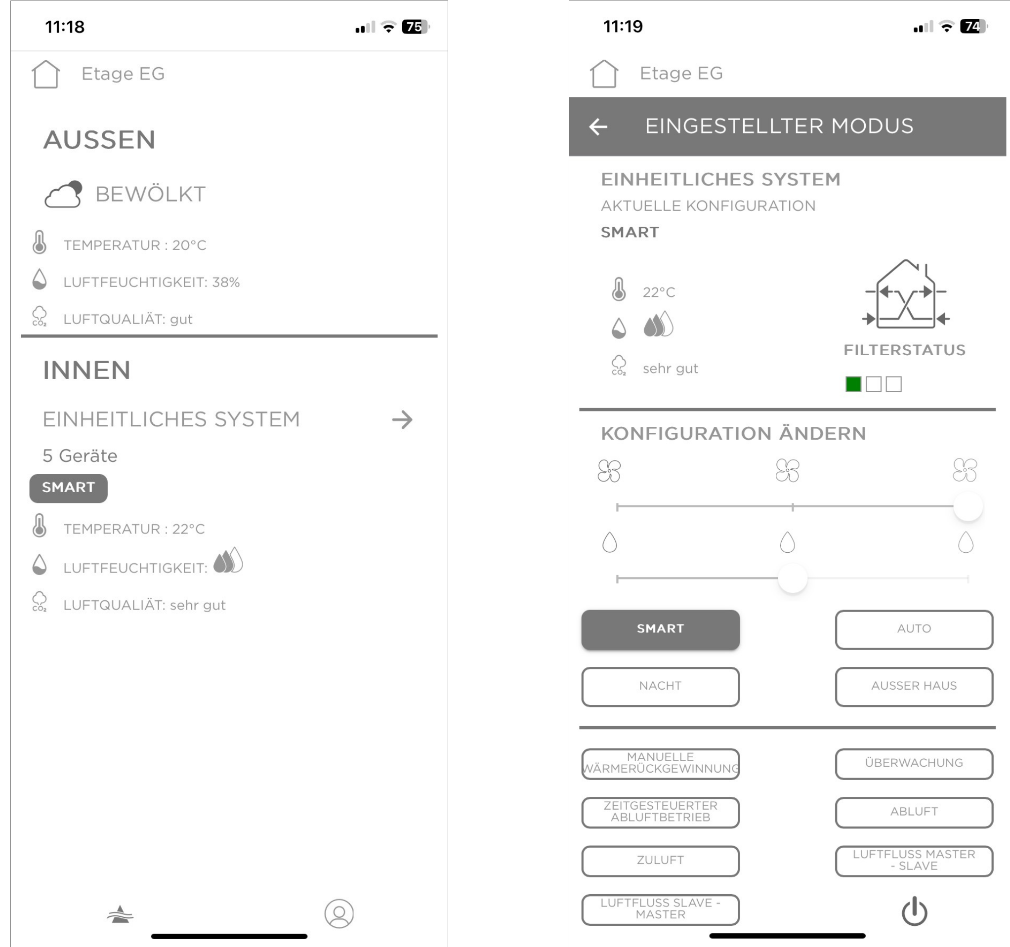 Smart mini rekuperator Ambientika smart