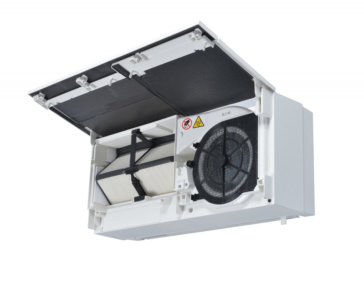 Väggmonterad mini rekuperator Mitsubishi VL-100EU5-E med styrning