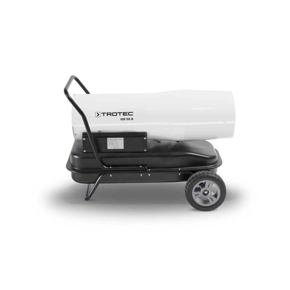 Direktverkande dieselvärmare Trotec IDE 50 D med integrerad termostat och anslutning för extern termostat